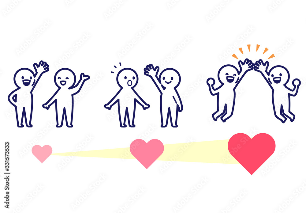 単純接触効果　ザイアンス効果　心理学　シンプル　デフォルメ　人物