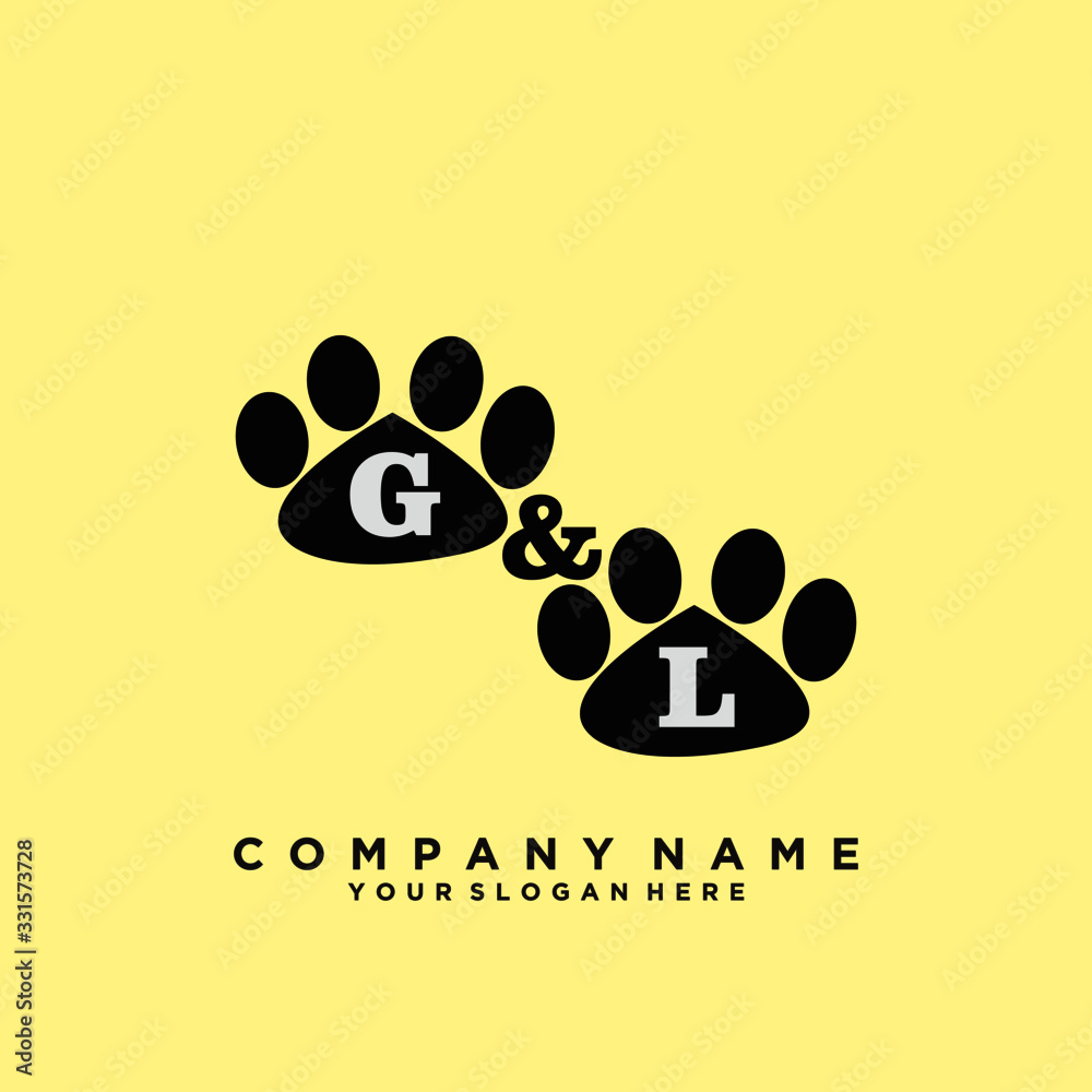 Initial Letter GL Logo With circle Template Vector Initial Letter GL Logo With circle Template Vector