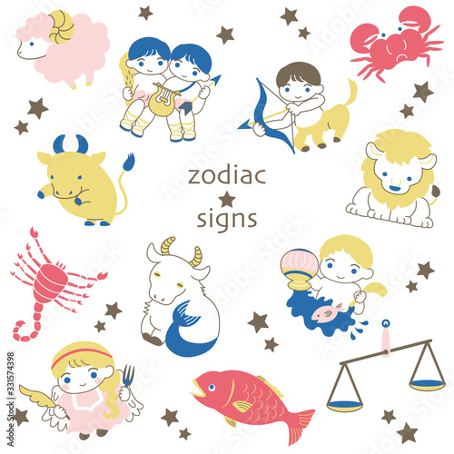 12星座 キャラクター　おしゃれ　シンプル