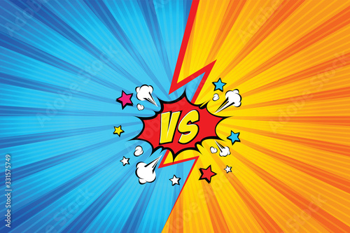 Fight backgrounds comics style design. Vector illustration