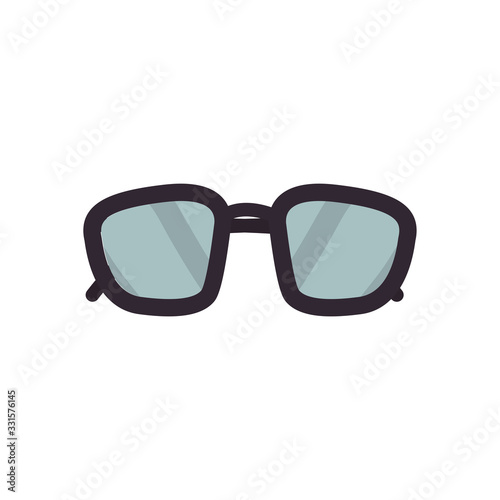 Isolated glasses flat style icon vector design