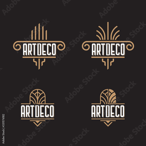 Art Deco ornaments logo template photo