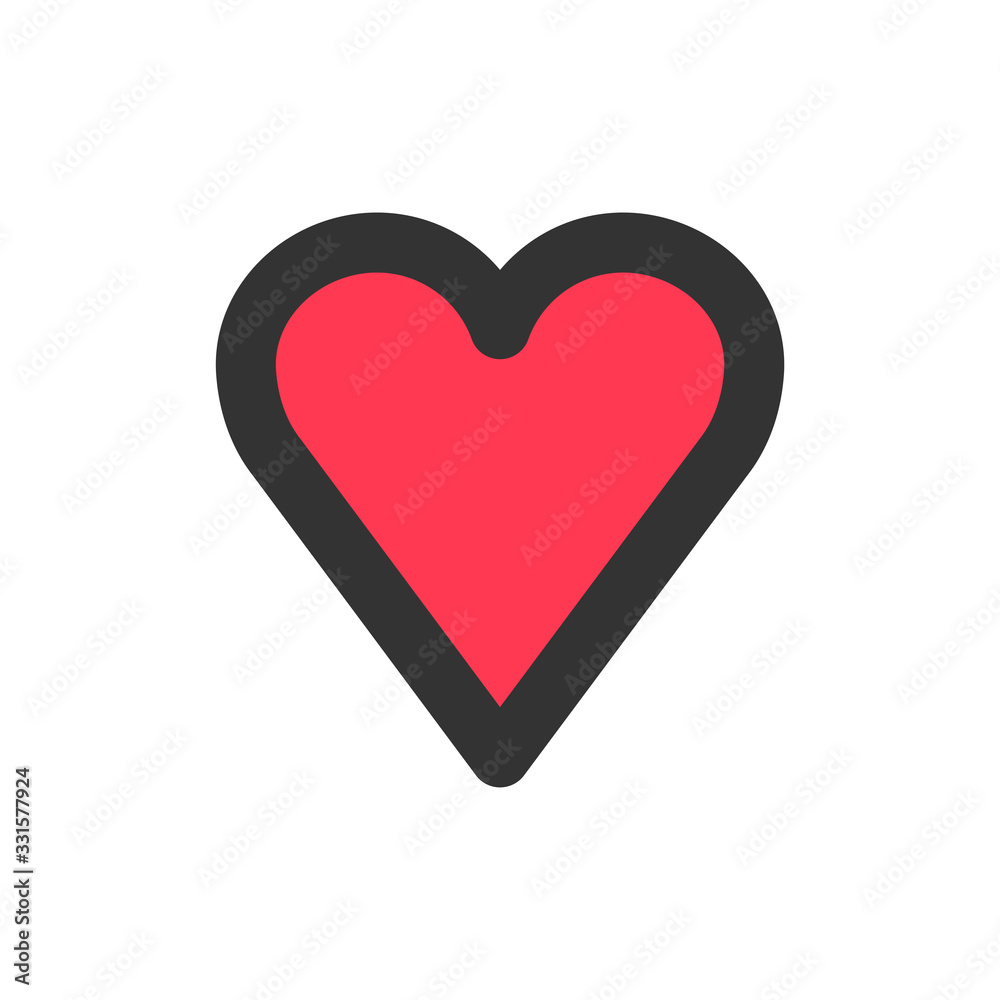 Heart vector icon. Symbol of love and care. Heart vector icon. Symbol of love and care.