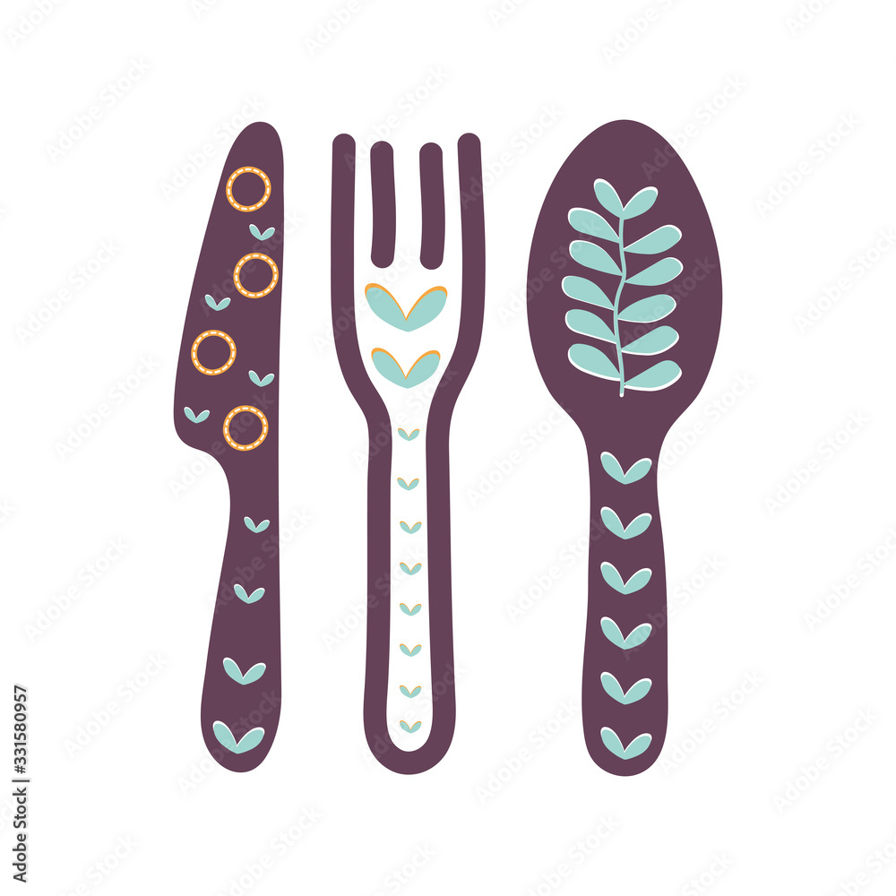 Isolated cutlery flat style icon vector design Isolated cutlery flat style icon vector design
