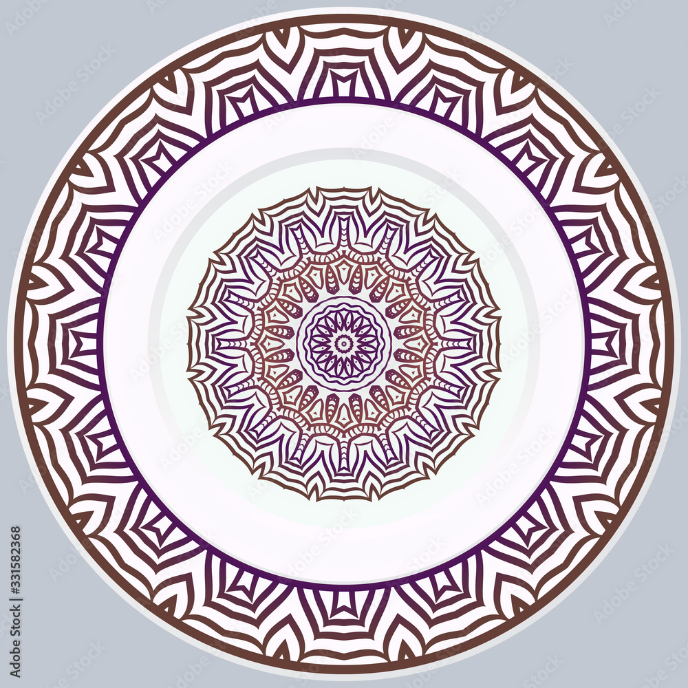 Beautiful Round Flower Mandala. Vector Illustration. For Coloring Book, Greeting Card, Invitation, Tattoo