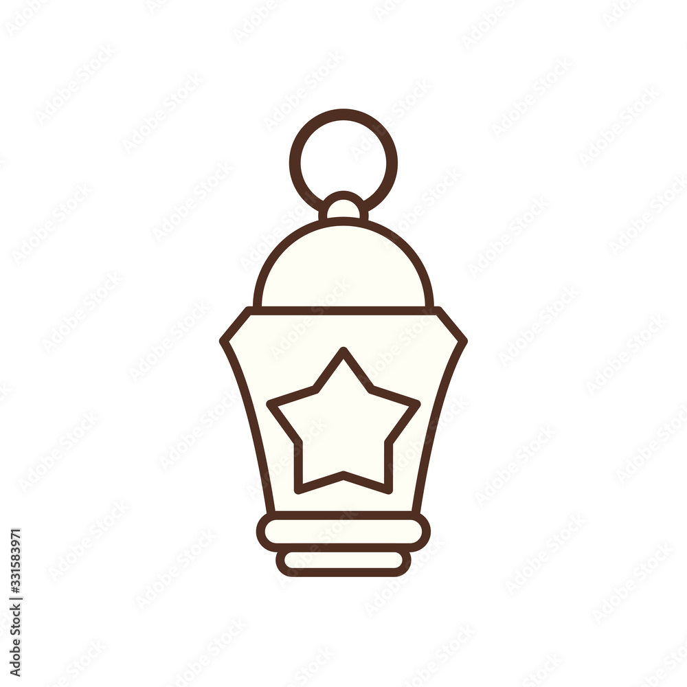 Ramadan lantern line style icon vector design Ramadan lantern line style icon vector design