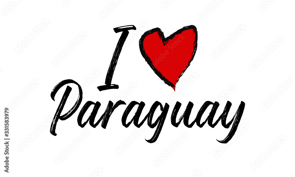 i love Paraguay Creative Cursive Text Typography Template. i love Paraguay Creative Cursive Text Typography Template.