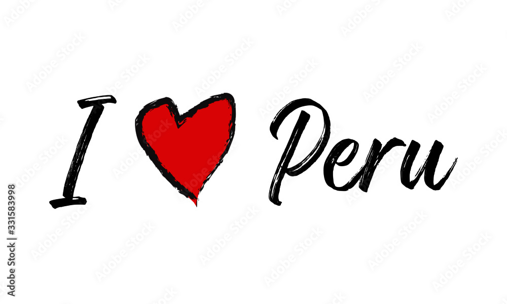 i love Peru Creative Cursive Text Typography Template. i love Peru Creative Cursive Text Typography Template.