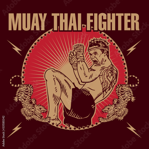Muay Thai Fighter Self Defence Kick Boxing