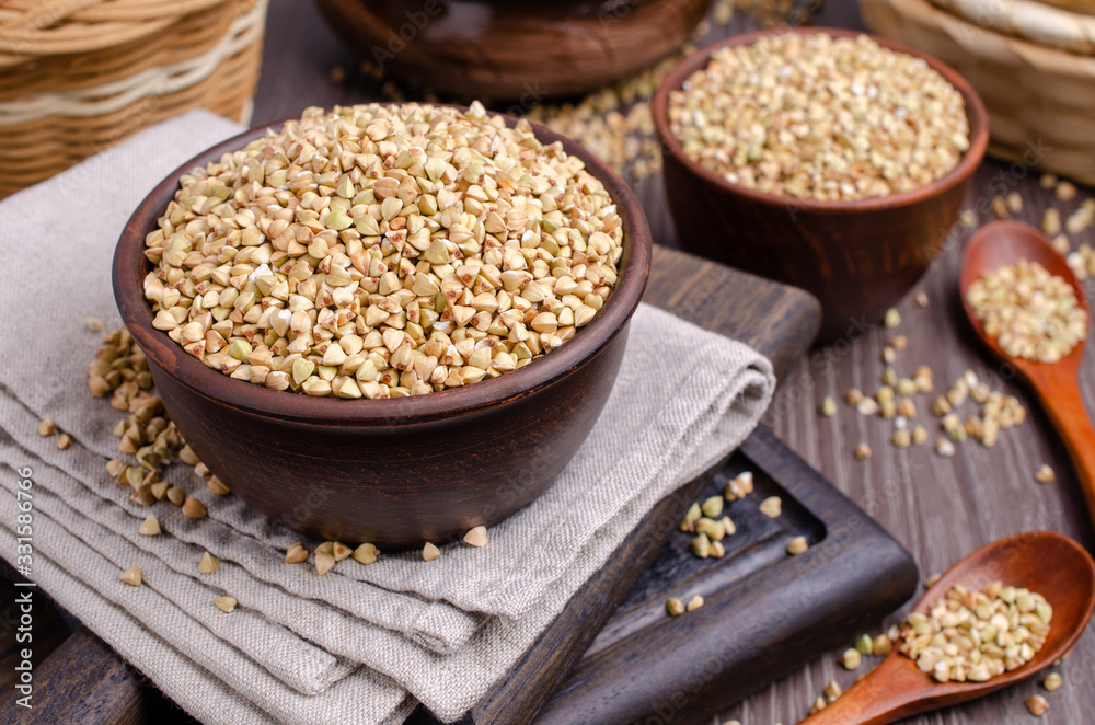 Green buckwheat grains Green buckwheat grains