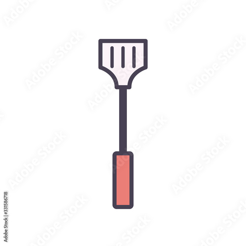 Isolated spatula line and fill style icon vector design