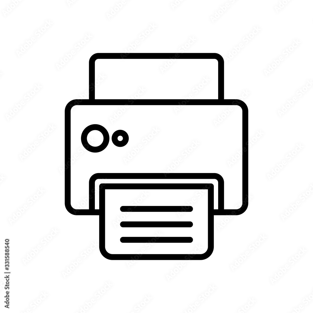 printer machine line style icon printer machine line style icon