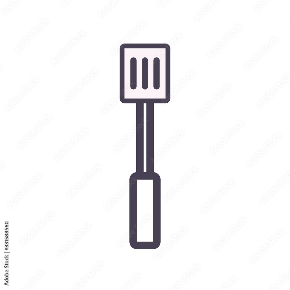 Isolated spatula gradient style icon vector design Isolated spatula gradient style icon vector design