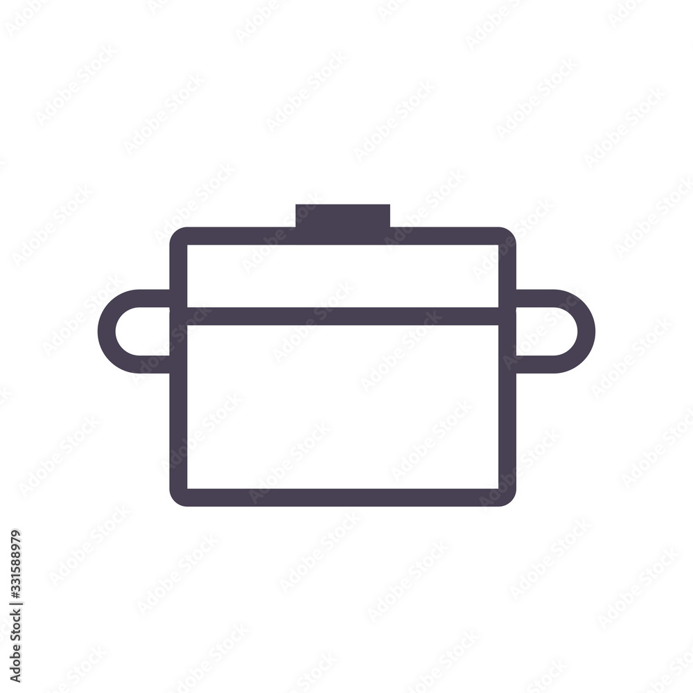 Isolated kitchen pot gradient style icon vector design Isolated kitchen pot gradient style icon vector design