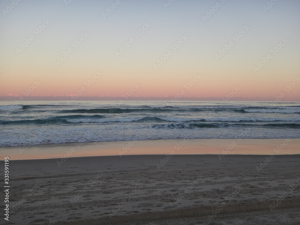 sunset on the beach - byron bay - australia sunset on the beach - byron bay - australia