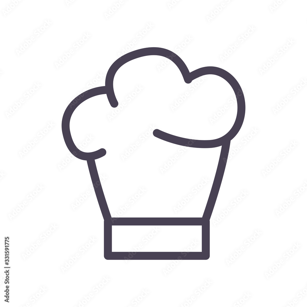 Isolated chefs hat gradient style icon vector design Isolated chefs hat gradient style icon vector design