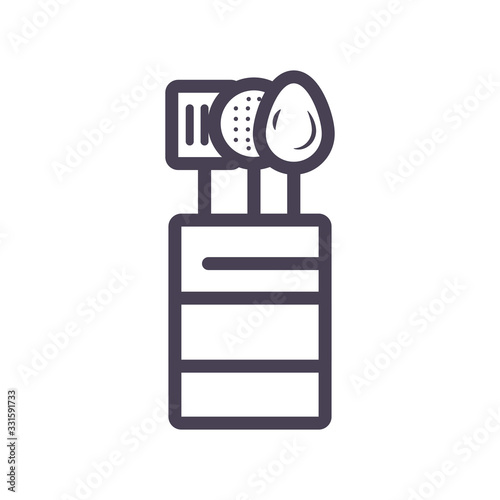 Isolated spatula ladle and spoon gradient style icon vector design photo