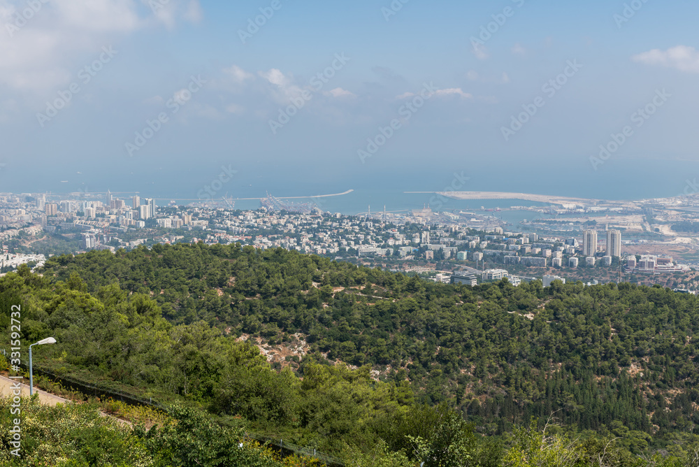 Haifa view from university observation deck