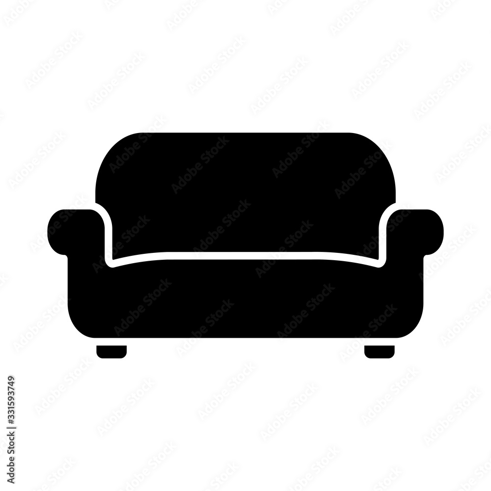 living chair - furniture icon vector design template living chair - furniture icon vector design template
