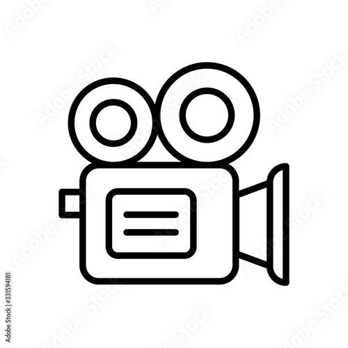 video camera line style icon