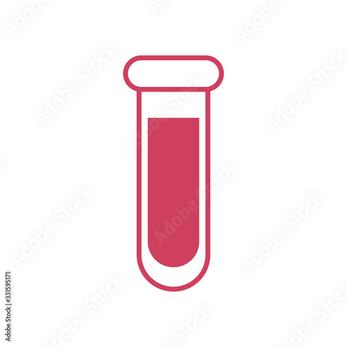test tube icon, line style