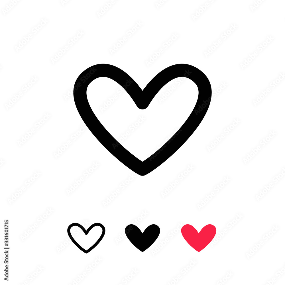 Heart icon. Love and health symbol linear pictogram. Heart icon. Love and health symbol linear pictogram.