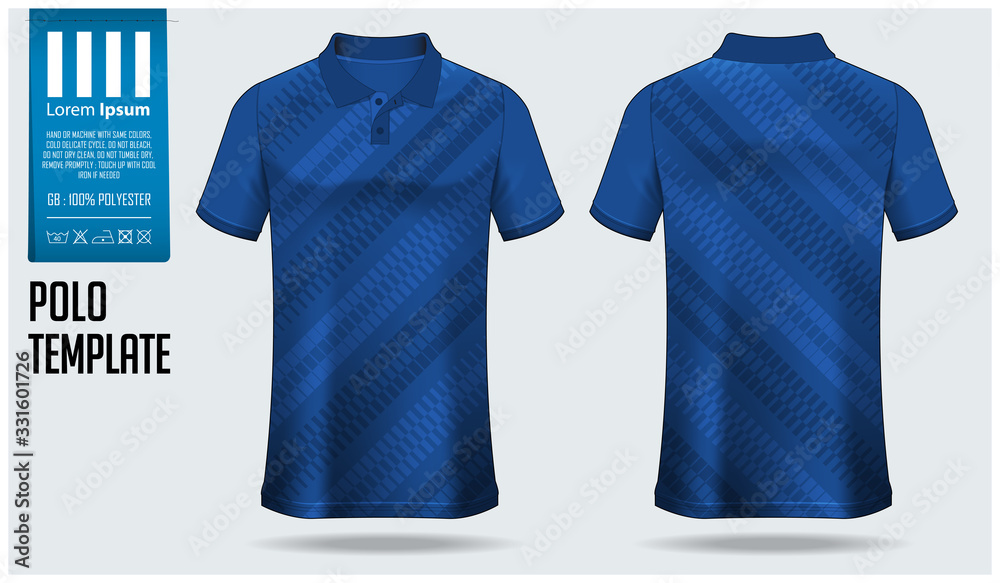 Polo t-shirt mockup template design for soccer jersey, football kit or ...