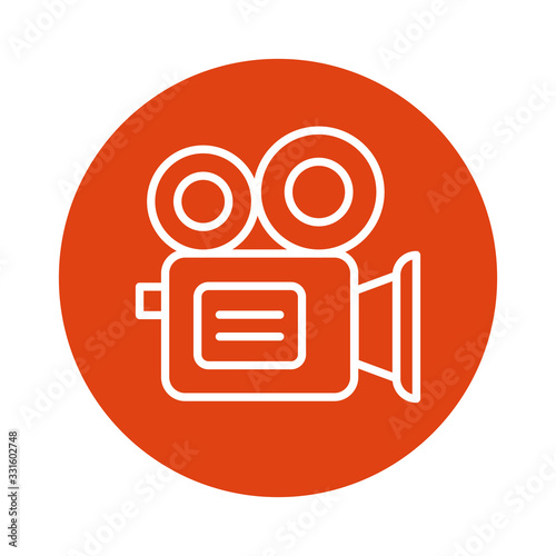 video camera block style icon