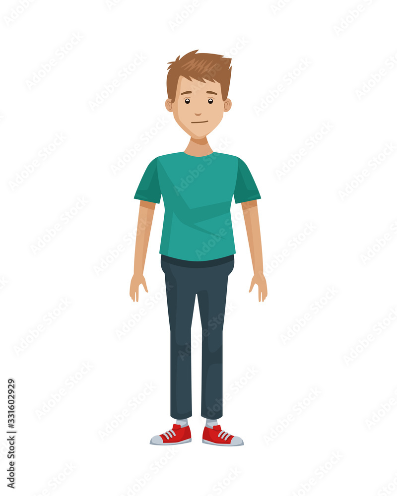 young man avatar character icon young man avatar character icon