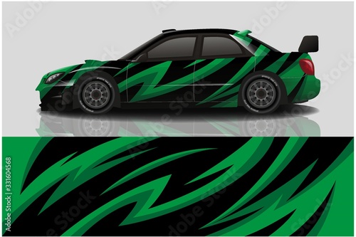 Sports car wrapping decal design