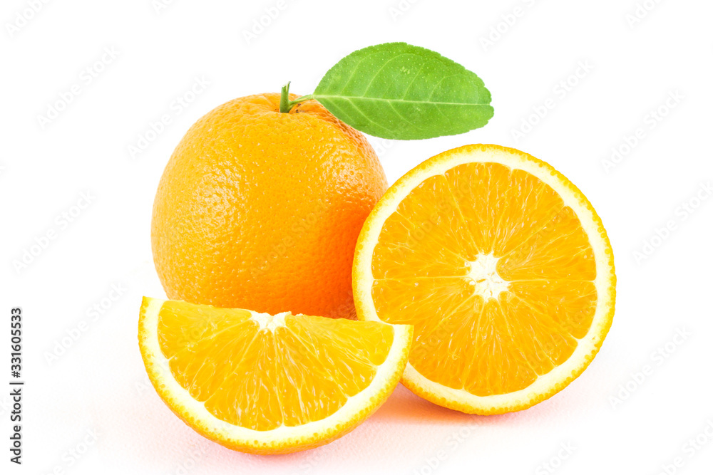 Fototapeta premium An orange on a white background