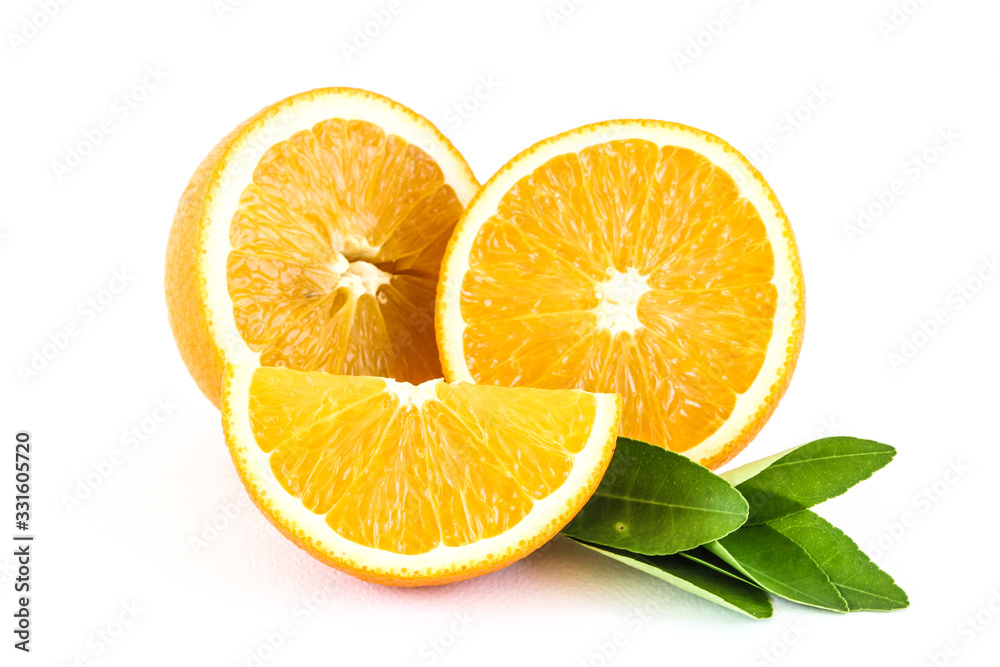 Fototapeta premium An orange on a white background