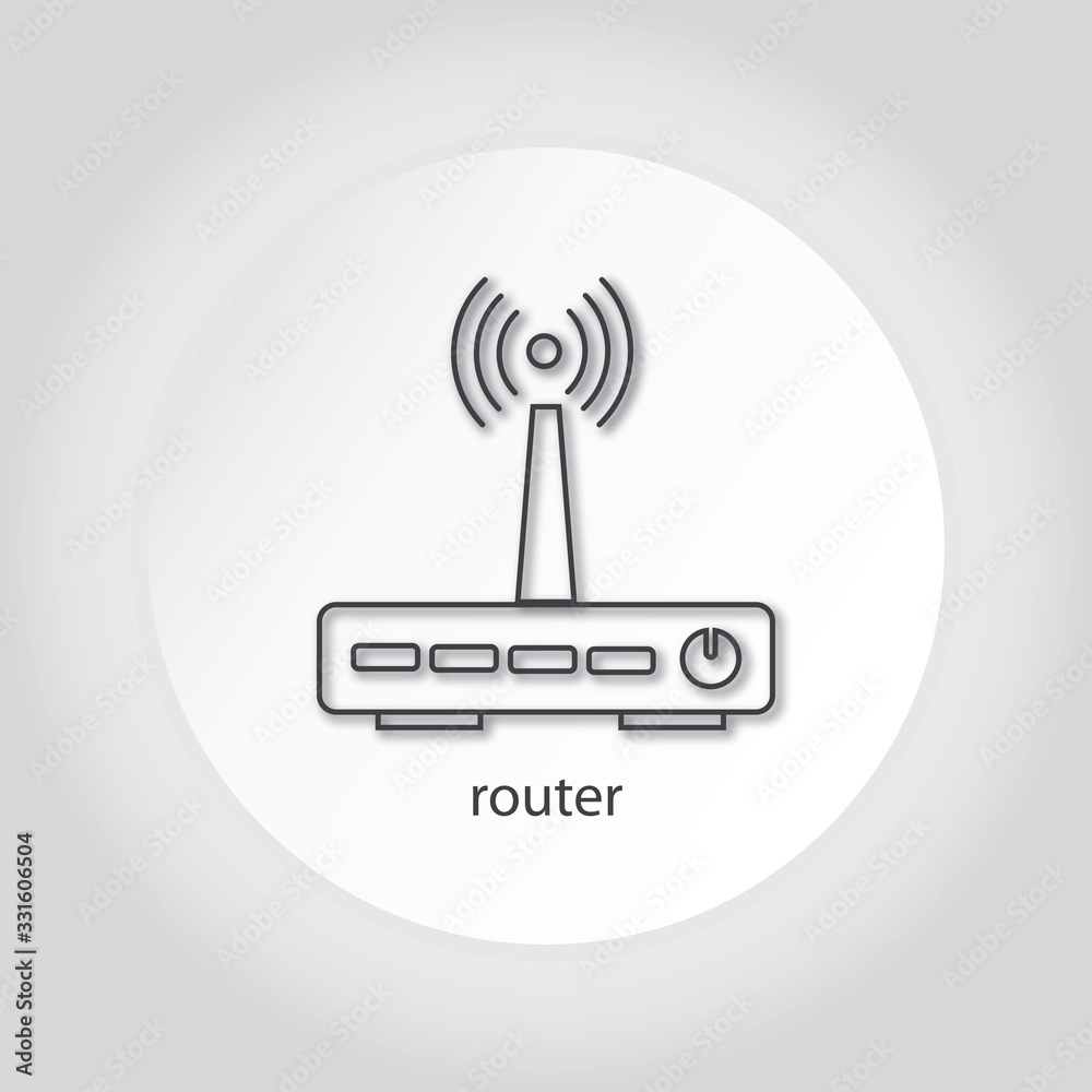 Wifi internet router line icon Wifi internet router line icon