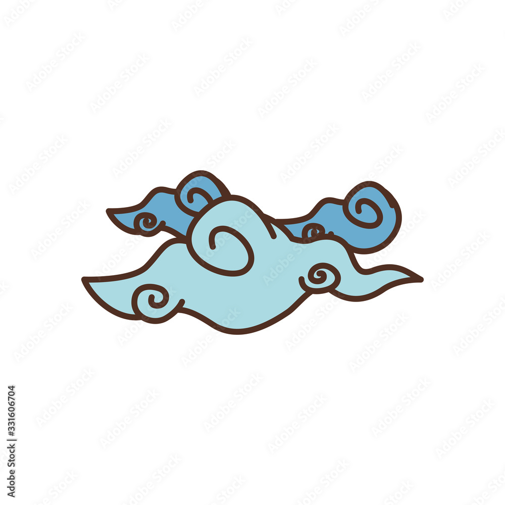Isolated clouds fill style icon vector design Isolated clouds fill style icon vector design