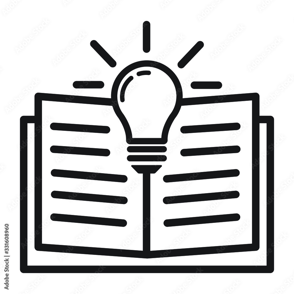 Tutorial vector icon.idea,Book and bulb vector icon Tutorial vector icon.idea,Book and bulb vector icon