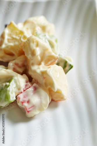 Apple and potato mayonnaise salad 