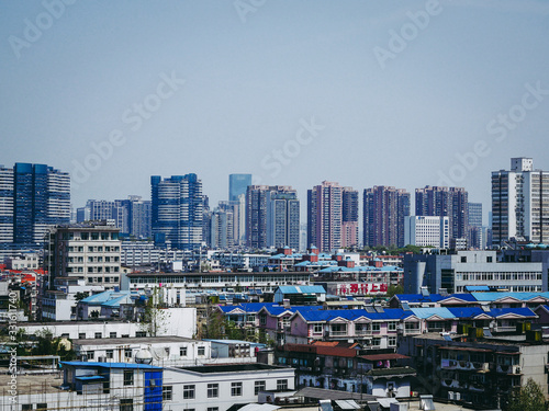 HUBEI CHINA 6 april 2019 - landscape of Wuhan city view from Wuhan Yangze great bridge