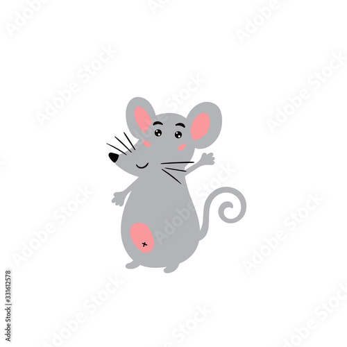 Cute gray mouse