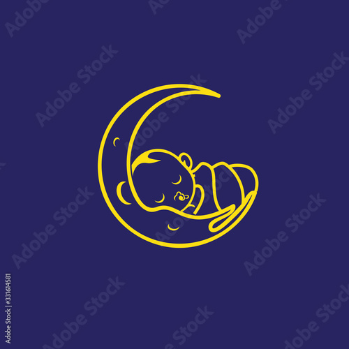 Dream logo. sleeping baby logo