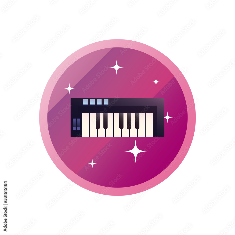 Isolated piano instrument gradient style icon vector design Isolated piano instrument gradient style icon vector design