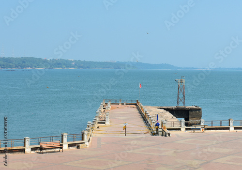 view of dona paula famous bridge in goa