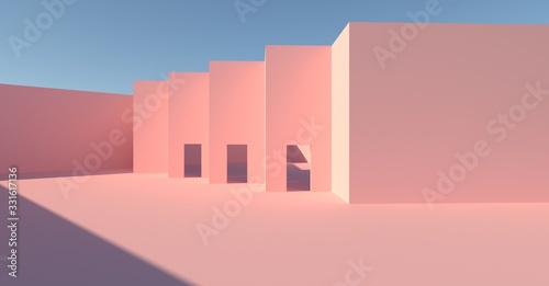 artistic pink place 3d image