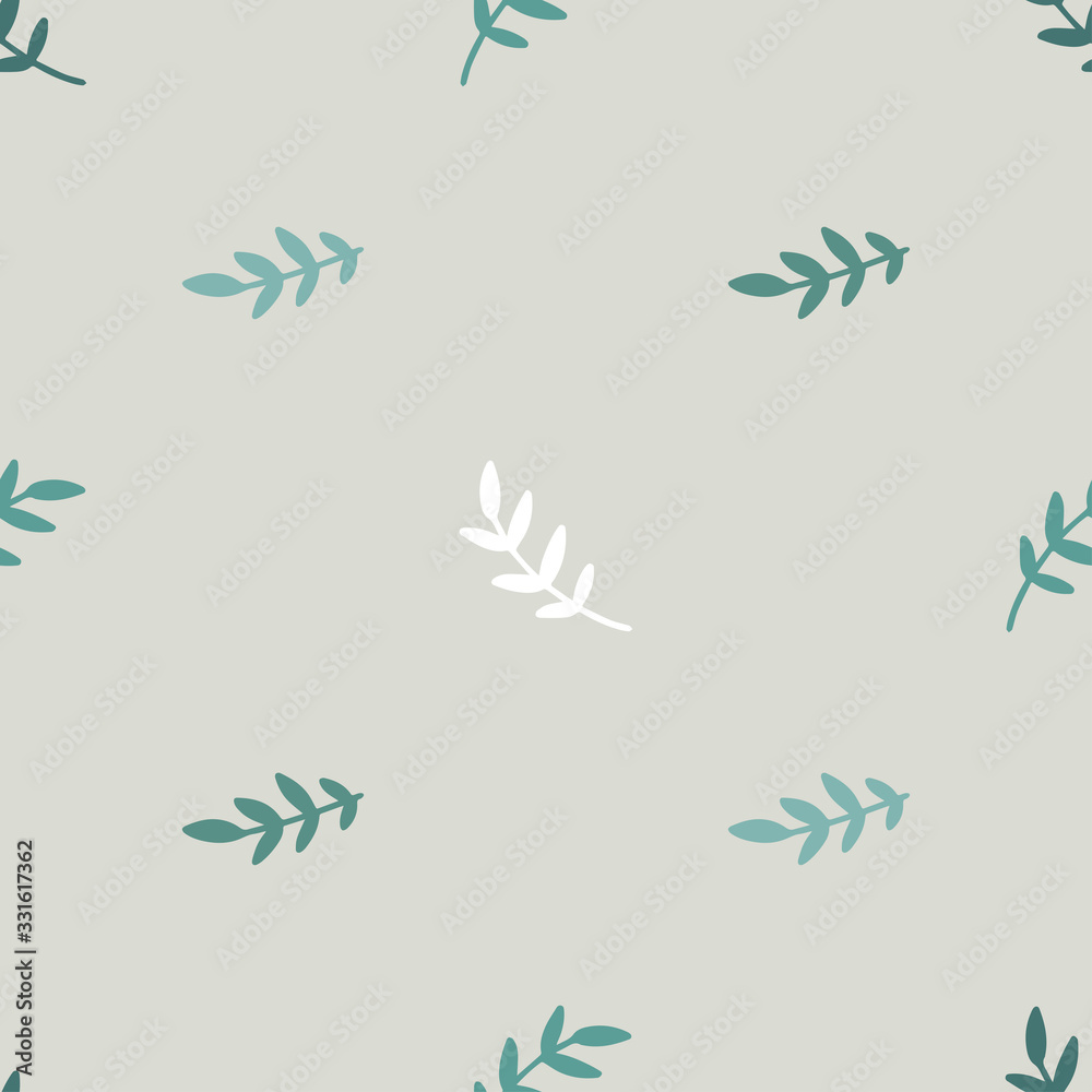 Seamless pattern with leaves hand drawn vector Seamless pattern with leaves hand drawn vector