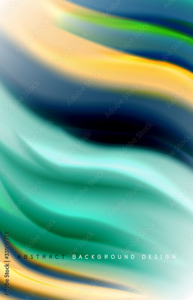 Fototapeta premium Abstract background - fluid color gradient waves, with dynamic motion line effect. Vector Illustration For Wallpaper, Banner, Background, Card, Book Illustration, landing page