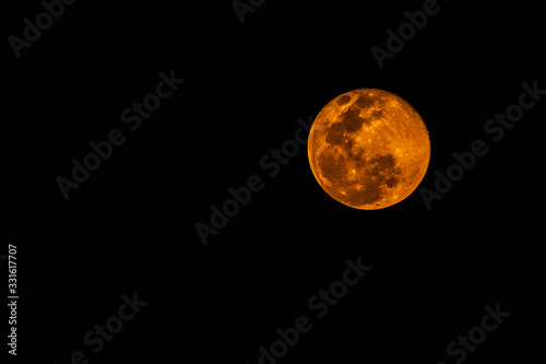 full moon in space