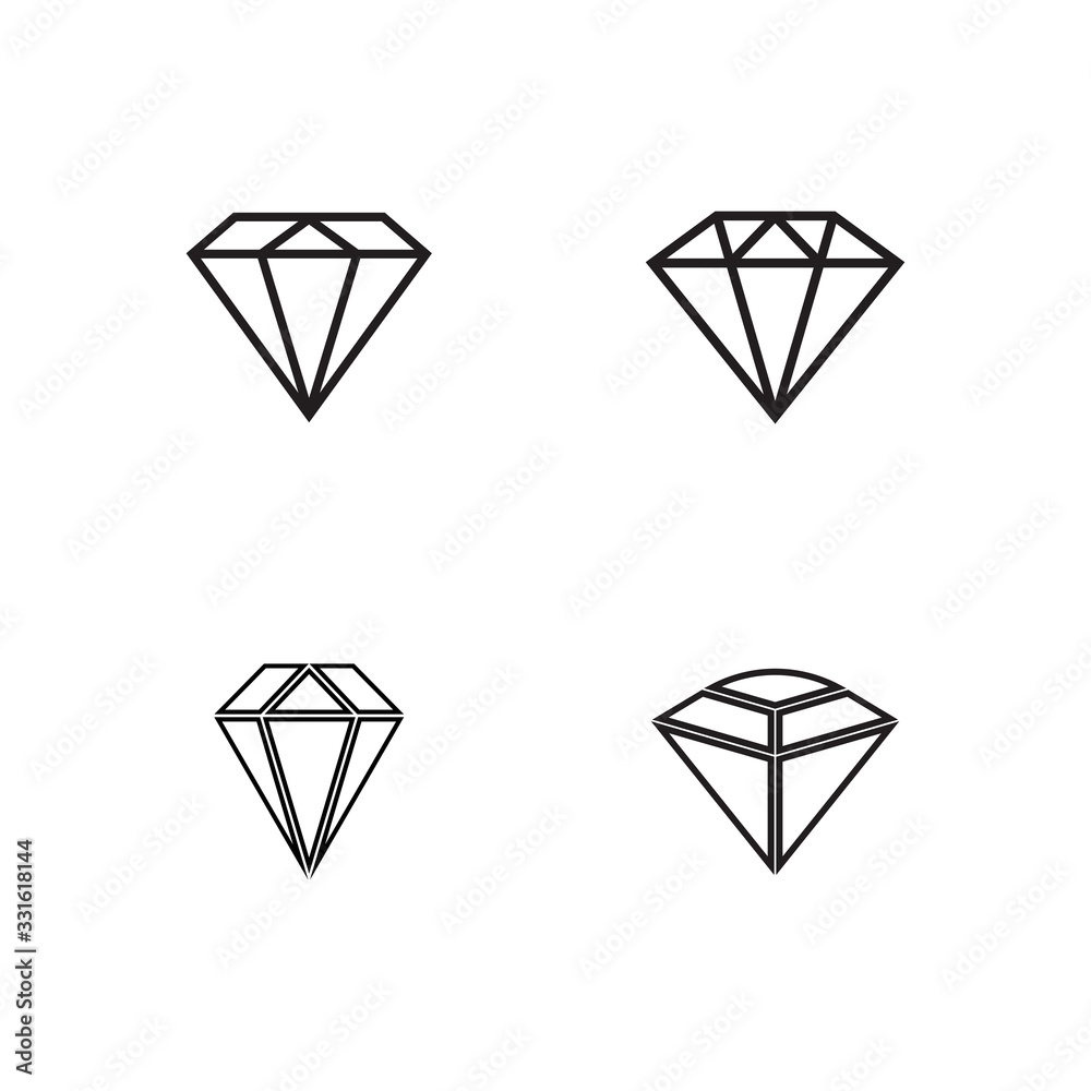 Set Of Diamond Logo Template vector icon illustration Set Of Diamond Logo Template vector icon illustration
