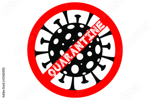 EPS 10 vector. Coronavirus outbreak concept. Stop virus spread by quarantine.