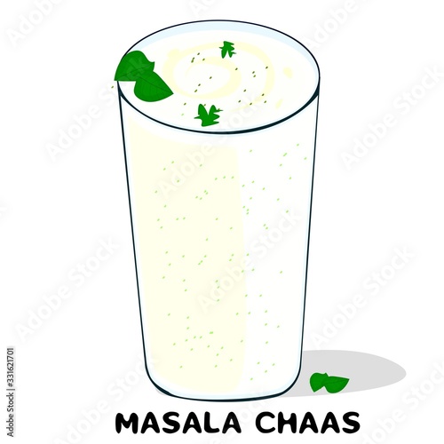 Masala chaas indian Rajasthani Food Vector