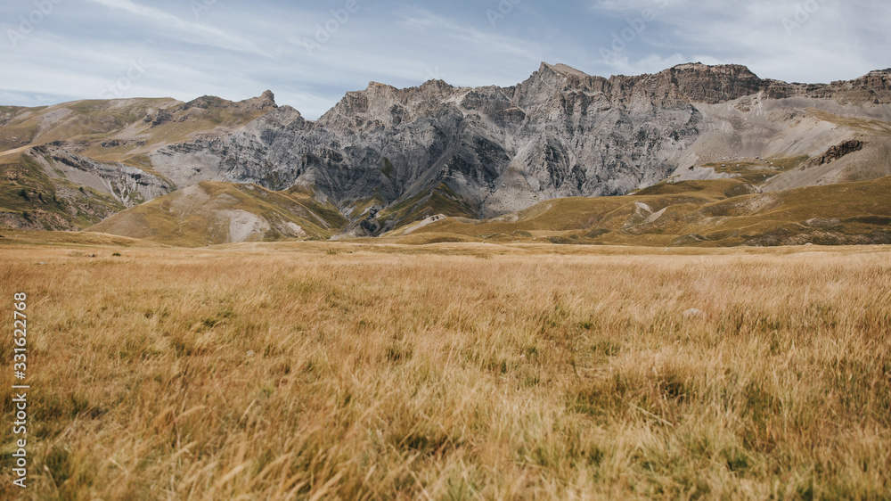 Paysage de montagne dans le Parc National du Mercantour