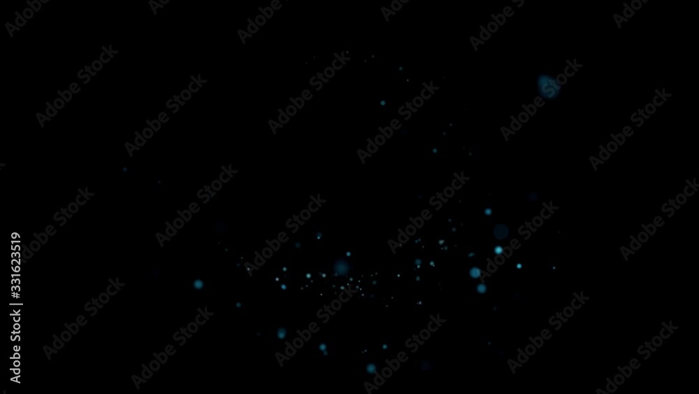 Drawing circle form of  particles or blurry object on black background. Best using for logo or intro